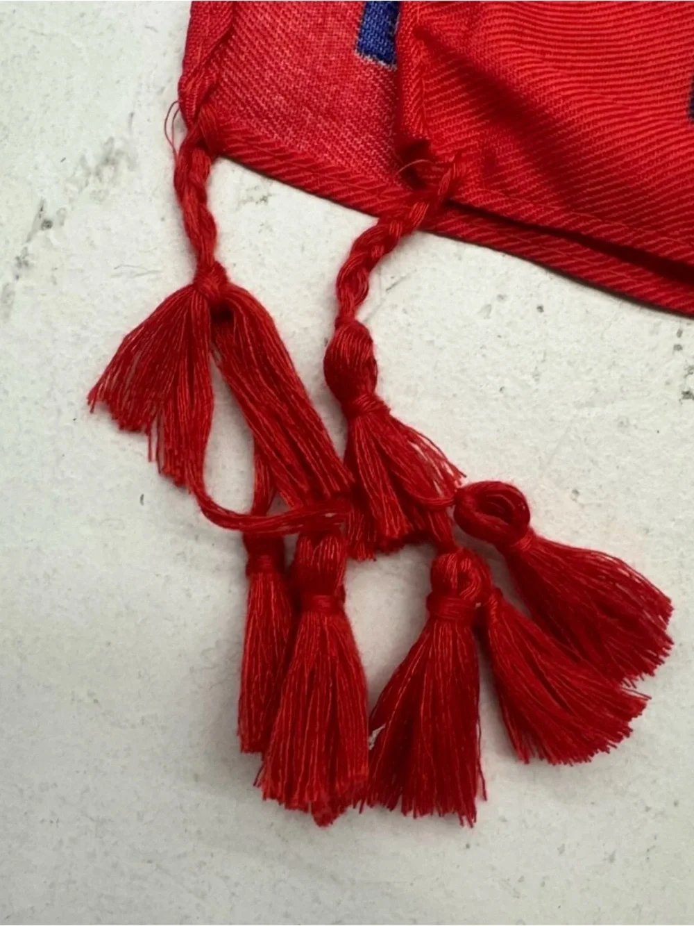 Mindful souls vibrant multi colored corner tassel scarf wrap meditation scarf